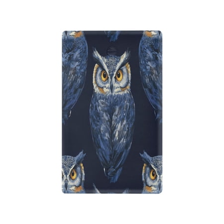 Switch Panel Switch Decoration 2.76x4.53x0.28 Inches Toggle Switch Switch Plate Wall Plates Living Room Kitchen Bedroom Study Switches Blue Owl