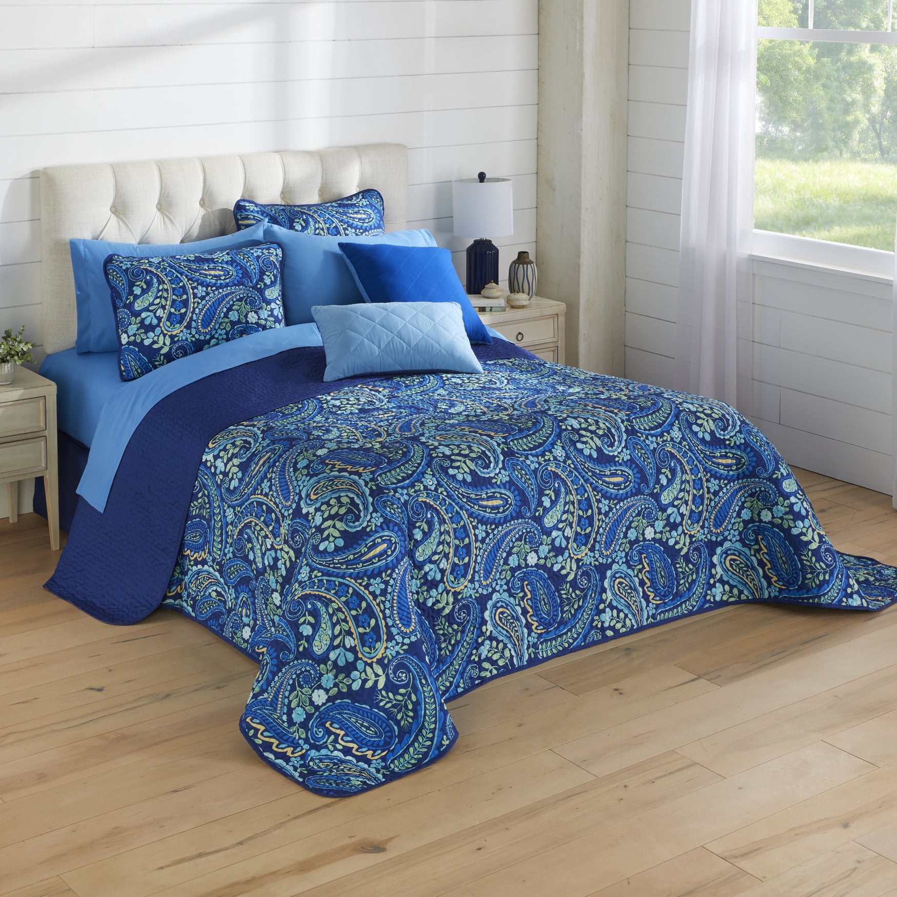 BrylaneHome Bedding BH Studio Reversible Two-Tone Ultra Soft Quilted Bedspread