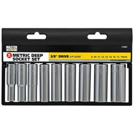 

Apex Tool Group 119067 0.38 in. Metric Drive Master Mechanic Deep Socket Set - 9 Piece