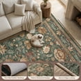 thumbnail image 3 of SIXHOME 5'x7' Area Rugs for Living Room Machine Washable Area Rugs Soft Non-Slip Retro Carpet Traditional Floral Rugs for Bedroom Dining Room Office Home Decor Olive Green, 3 of 8