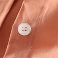 thumbnail image 5 of Women's Button Down Shirt Long Sleeve Collared Solid Color Blouse Top Loose Fit Casual Business Office Wear | CSEONE,Red L, 5 of 8
