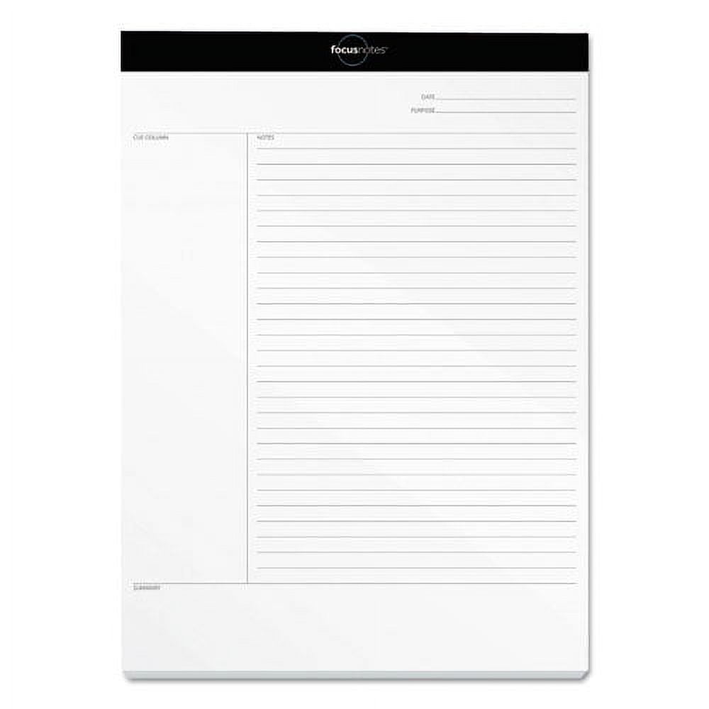 FocusNotes Legal Pad, Meeting-Minutes/Notes Format, 50 White 8.5 x 11.75 Sheets FocusNotes Legal Pad, Meeting-Minutes/Notes Format, 50 White 8.5 x 11.75 Sheets