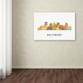 thumbnail image 3 of Trademark Fine Art 'Baltimore Maryland Skyline WB-1' Canvas Art by Marlene Watson, 3 of 3