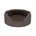 thumbnail image 5 of FurHaven Pet Products | Orthopedic Plush & Velvet Oval Pet Bed for Dogs & Cats - Driftwood Brown, Small, 5 of 10
