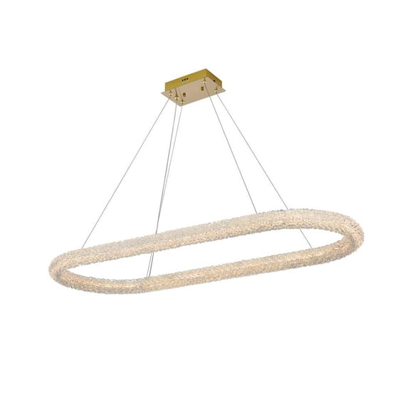 Elegant Lighting Bowen 51 inch Adjustable LED Chandelier in Satin Gold