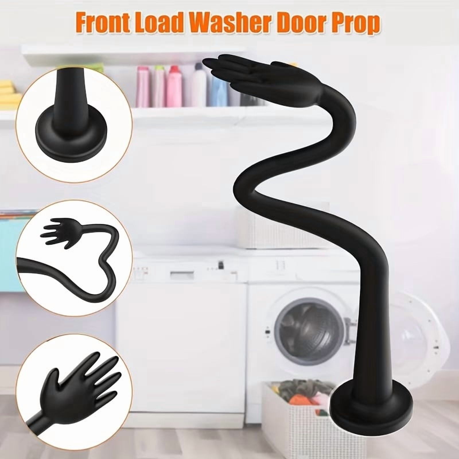 Durable Silicone Adhesive Front Washing Machine Door Holder - Bendable Snake-Shaped Bracket for Washer & Dryer Support