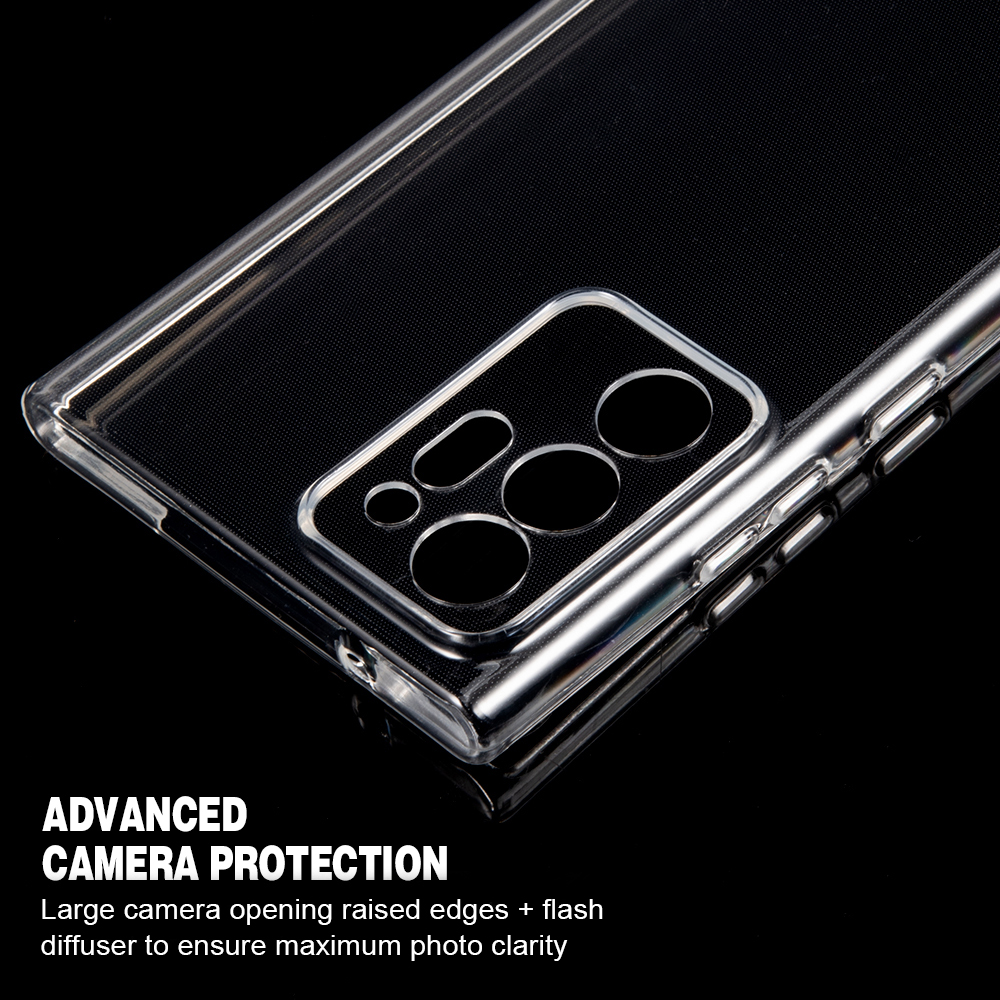 Samsung Galaxy Note 20 ULTRA Phone Clear Case Hybrid [HD Crystal Clear] Ultra Slim Soft Flexible Silicone Gel TPU Protective Armor Case Transparent Back Cover for Samsung Galaxy NOTE 20 Ultra / 6.9" - image 3 of 6