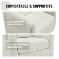 thumbnail image 4 of Swivel Accent Chair with Ottoman Set, Modern Chenille Armchair with Removable Back Pillow & 2 Armrest Covers for Living Room, Bedroom, Office, White, 4 of 9