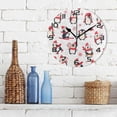 thumbnail image 3 of GZHJMY Christmas Penguin Wall Clock, Silent Non Ticking Battery Operated Creative Decorative Round PVC Clock for Kitchen, Living Room, Bathroom, Home School Office Decor, 10 Inch, 3 of 7
