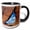 Black/White, variant on 3drose, Usa, Utah, Monument Valley, Sandstone Rock Window - Us45 Rer0034 - Ric Ergenbright, 11oz Two-tone Yellow Mug