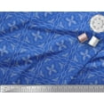 thumbnail image 3 of Soimoi Bleu Coton Tissu Imprimé Floral & Feuilles par Yard 42 Pouces de Large, 3 of 3