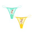 thumbnail image 1 of Varsbaby Woman's G-String Thongs with Rabbit Cartoon Picture 2 Pack, 1 of 4