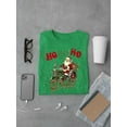 thumbnail image 3 of Ho Ho Ho Y'all - Santa Tractor Xmas T-shirt Men's, 3 of 4