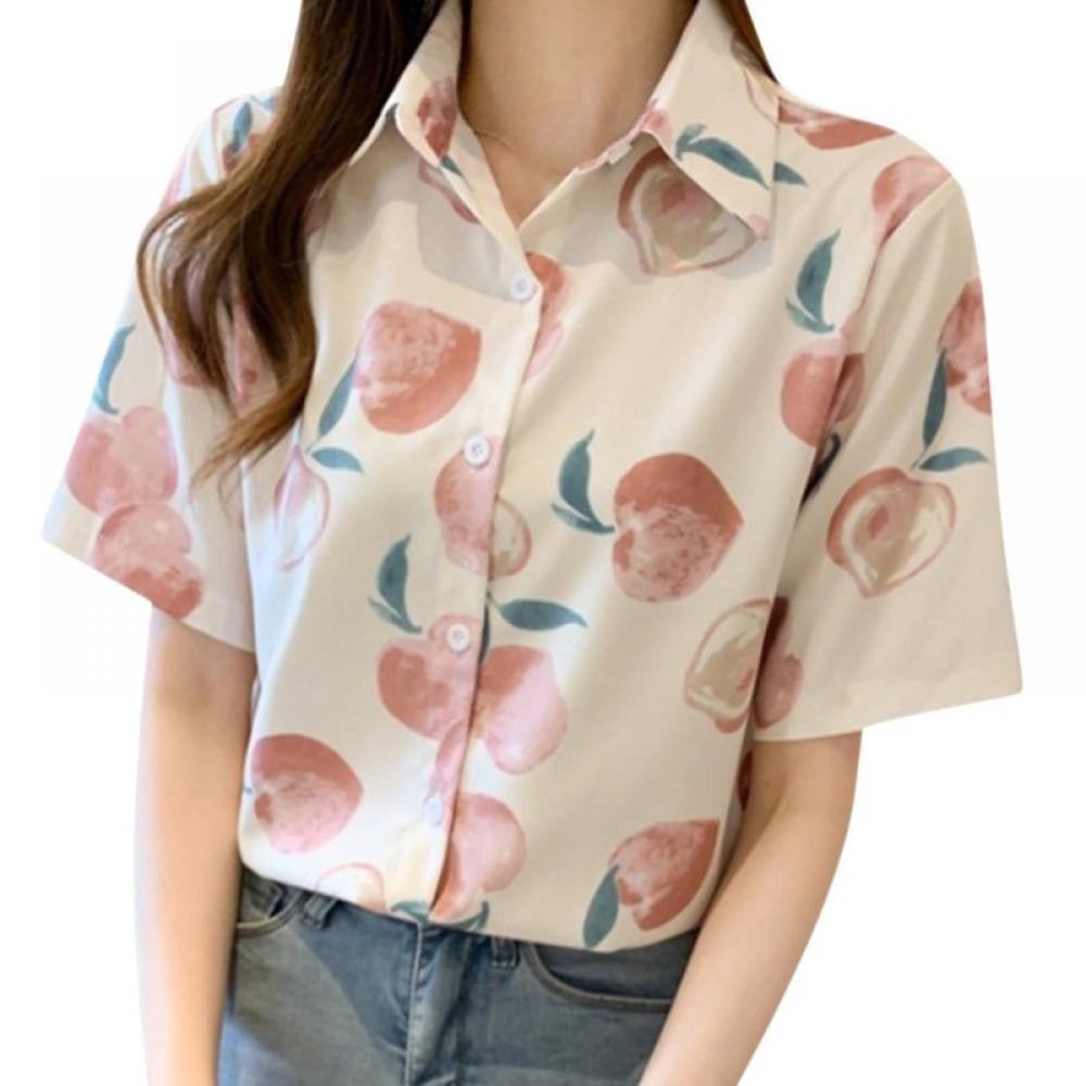 Peach print shirt Clearance