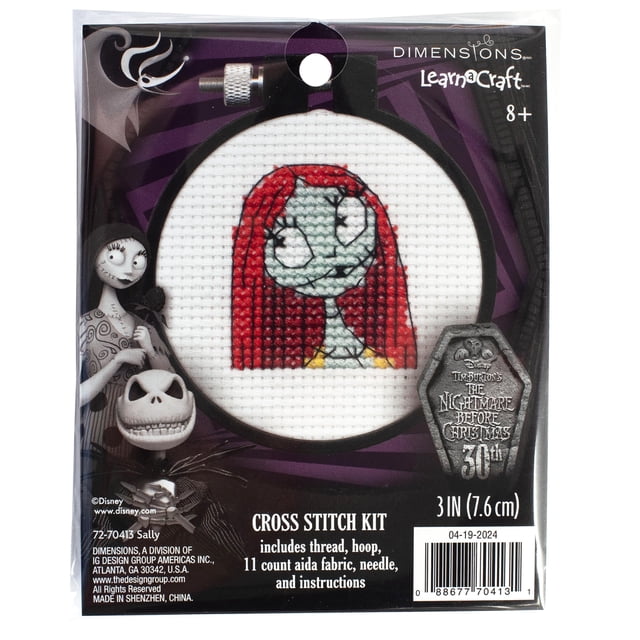 Dimensiones del kit de punto de cruz: Disney Nightmare Before Christmas