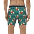 thumbnail image 4 of Xecao Cartoon Poodle Dog Print Boxer Briefs for Men's Stretch Moisture-Wicking Underwear, Mid-Rise Classics breathable fabric, 4 of 7