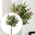 thumbnail image 3 of Fall Artificial Flowers Outdoor Indoor, 15.7 Inch Faux Autumn Greenery with 8-Type Foliage, UV Resistant for Front Room Door, Fireplace Decor Colorful Fall Decor, 3 of 10