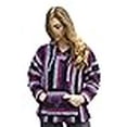 thumbnail image 3 of Mexican Baja Hoodie Sweater Sweatshirt Pullover Jerga (Small, Pink/Purple), 3 of 4
