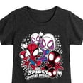 thumbnail image 3 of Marvel Spider-Man And His Amazing Friends - Spidey Friends Stickers - Toddler and Youth Girls Fitted Short Sleeve Tee, 3 of 5