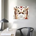 thumbnail image 4 of Orinice Giraffes Hearts Love Fine Art Aesthetic Poster & Print Wall Painting for Home Decor - Canvas Mother's Day Living Room Bedroom Office Wall Decor 20x16in, 4 of 6