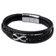 thumbnail image 2 of Pulsera Hombre de Infinito LUCKMAN, Piel Vegana y Acero Inoxidable, Modelo Felix plateado UNITALLA, 2 of 7