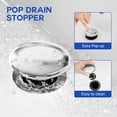 thumbnail image 3 of 8 Inch Bathroom Faucets for Sink 3 Hole, Faucet for Bathroom Sink with Pop-up Drain & cUPC Lead-Free Hose, Faucet for Bathroom Vanity Lavatory, Chrome, 3 of 7