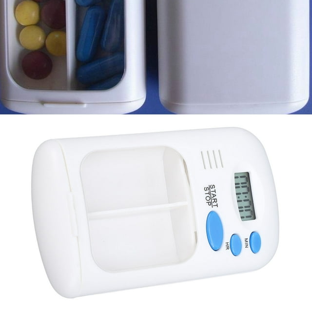 Medicine Timer Dispenser, Medication Alarm Reminder Portable for Vitamins