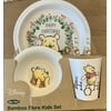 Disney Winnie the PoohChristmas Bamboo Fibre Kids Set Plate Cup Bowl Fork 5 Piece