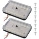 thumbnail image 1 of Linterna LED 10000 lúmenes, 5000 mAh USB recargable 26650 batería incluida, 138 modos de luz, zoom, largo tiempo de trabajo linterna táctica de mano para camping, senderismo, caza, emergencia, 1 of 5