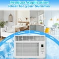 thumbnail image 3 of Ktaxon 6000 BTU Window Air Conditioner, 3-in-1 Cool/Fan/Dehumidifier Window AC Unit, Easycool Air Conditioner with Remote Control, Cools up to 250 Sq. Ft., Fits bedroom, study, office, 3 of 10