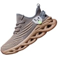 thumbnail image 1 of Zapatillas para correr XKOWUO para hombre, color marrón, talla 12, 1 of 5