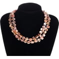 thumbnail image 2 of GHSDFBB Boho Layered Shell Beaded Necklaces Handmade Colored Bead Short Necklace Holiday Style Costume Jewelry for Women, 2 of 6
