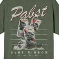 thumbnail image 4 of Pabst Blue Ribbon Adult Monterrey Sage Crew Neck Short Sleeve T-shirt-XXL, 4 of 7
