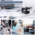 thumbnail image 5 of Adaptador de viaje Adaptador universal con 4 enchufes USB + Tipo C+ AC Adaptador de viaje internacional universal Mundo para Reino Unido EE. UU. UE AUS China Australia Tailandia Asia Más de 180, 5 of 5