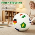 thumbnail image 7 of 5.9in Fancy Patterned Soccer Plush Toy, Soft Stuffed Football Sports Ball, Home Decor Ornament for Game Rooms, Creative Athletic Cushion, Unique Sports Theme Plushie, 7 of 7