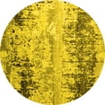 thumbnail image 1 of Ahgly Company Indoor Round Oriental Yellow Industrial Area Rugs, 5' Round, 1 of 4