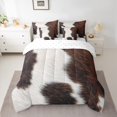 thumbnail image 2 of Homewish Animal Cow Print 7-Piece Twin Bedding Set - Brown White Farmhouse, 2 of 8
