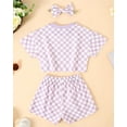 thumbnail image 6 of WESIDOM Toddler Girl Clothes Baby Girls Outfits 6M-5T Summer Floral Print Shirt+Shorts+Headband 3pcs Baby Clothing, 6 of 6