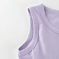thumbnail image 3 of Ketyyh-chn99 Teen Girl Tops Girl Summer Shirt Toddler Baby Girls Crop Top Sleeveless Knit Short T-Shirt Summer Casual Clothes Purple,2-3 Years, 3 of 5