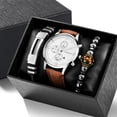 thumbnail image 4 of Reloj para hombre, regalo de negocios, traje de regalo de cumpleaños festivo, pulsera, collar, reloj, traje, 3 piezas/juego, 4 of 6