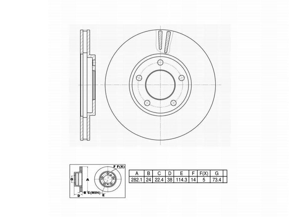 Winstop Brake Rotor, Front WS230991, Dodge Grand Caravan 1996-1991