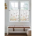 thumbnail image 7 of Half Window Curtains 24 Inches Long, Spring Floral Window Treatment Curtain Drapes, Butterfly Summer Botanical Watercolor Short Curtains Tiers for Kitchen Over Sink, 27.5"x24", 2 Panels, 7 of 7