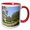 Red/White, variant on 3drose, Conservatory Gardens, Central Park, New York City - Us33 Mgi0037 - Mark Gibson, 11oz Two-tone Green Mug