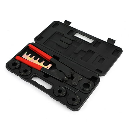 

3/8 1/2 5/8 3/4 1 5in1 Pex Crimper Kit Copper Ring Crimping Plumbing Tool