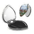 thumbnail image 1 of Qekee Roblox Print Compact Makeup Mirror Folding Mini Pocket Mirror Portable Hand Mirror Double-Sided 2 x 1x Magnification for Woman Girls-Heart Shape, 1 of 9