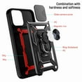 thumbnail image 3 of Dteck iPhone 13 Case,Hybrid Protective Phone Case Cover with Ring Holder Kickstand Cover with Support Magnetic Car Mount for iPhone 13, Red, 3 of 8