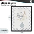 thumbnail image 4 of Stupell Industries Farmhouse Muted Blue Anna Bouquet Black Floating Frame Canvas Art, 17 x 21, by Lucille Price, 4 of 8