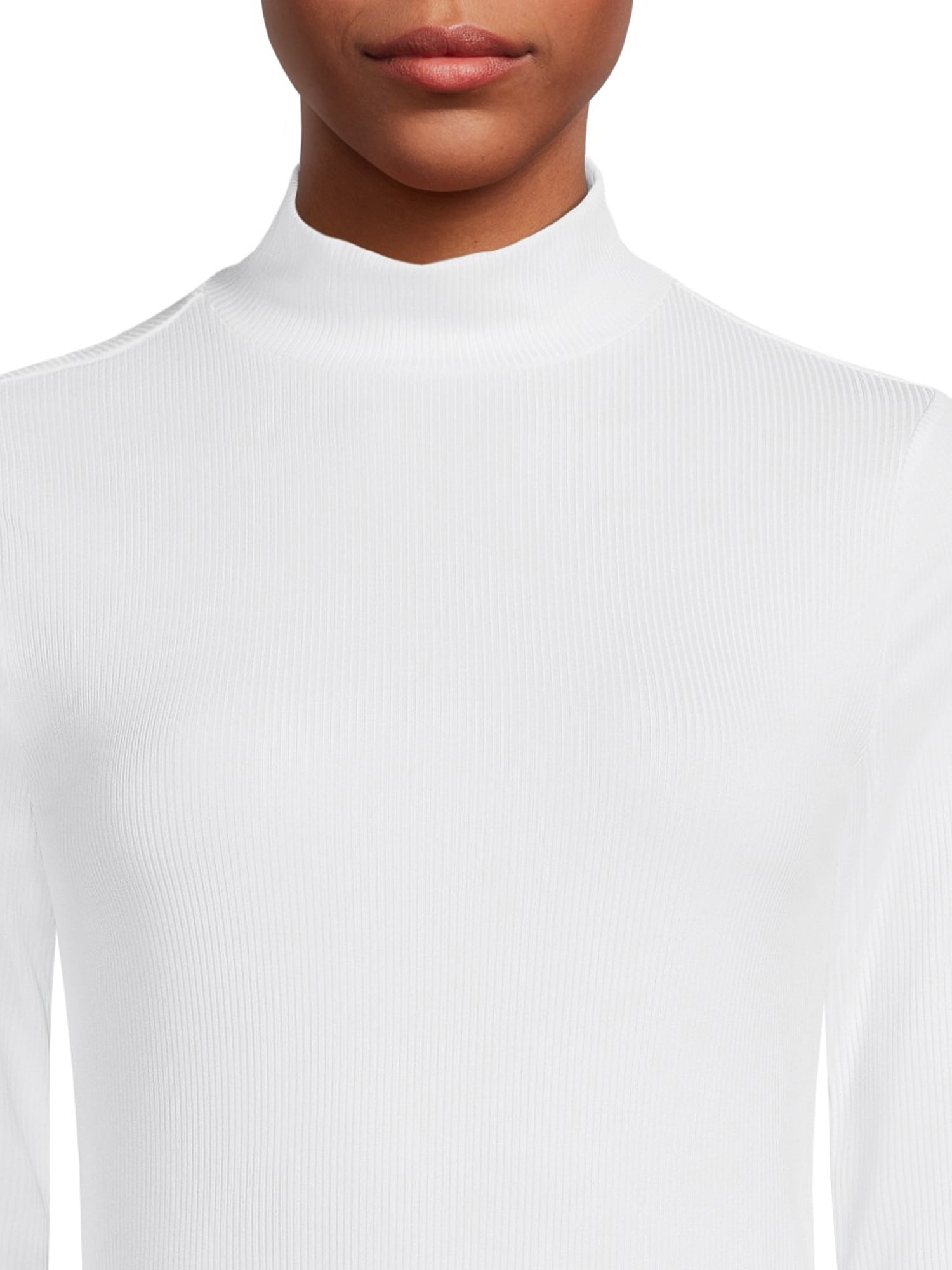 No Boundaries Women's Juniors Long Sleeve Mock Neck Top, 2-Pack