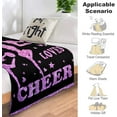 thumbnail image 5 of Just A Girl Who Loves Cheer Throw Blanket 80"X60" Soft Flannel Blankets for Bed Couch Plush Cozy Blanket for Adults Kids Micro Fleece Throws, 5 of 6