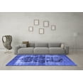 thumbnail image 3 of Ahgly Company Machine Washable Indoor Square Persian Blue Bohemian Area Rugs, 6' Square, 3 of 4